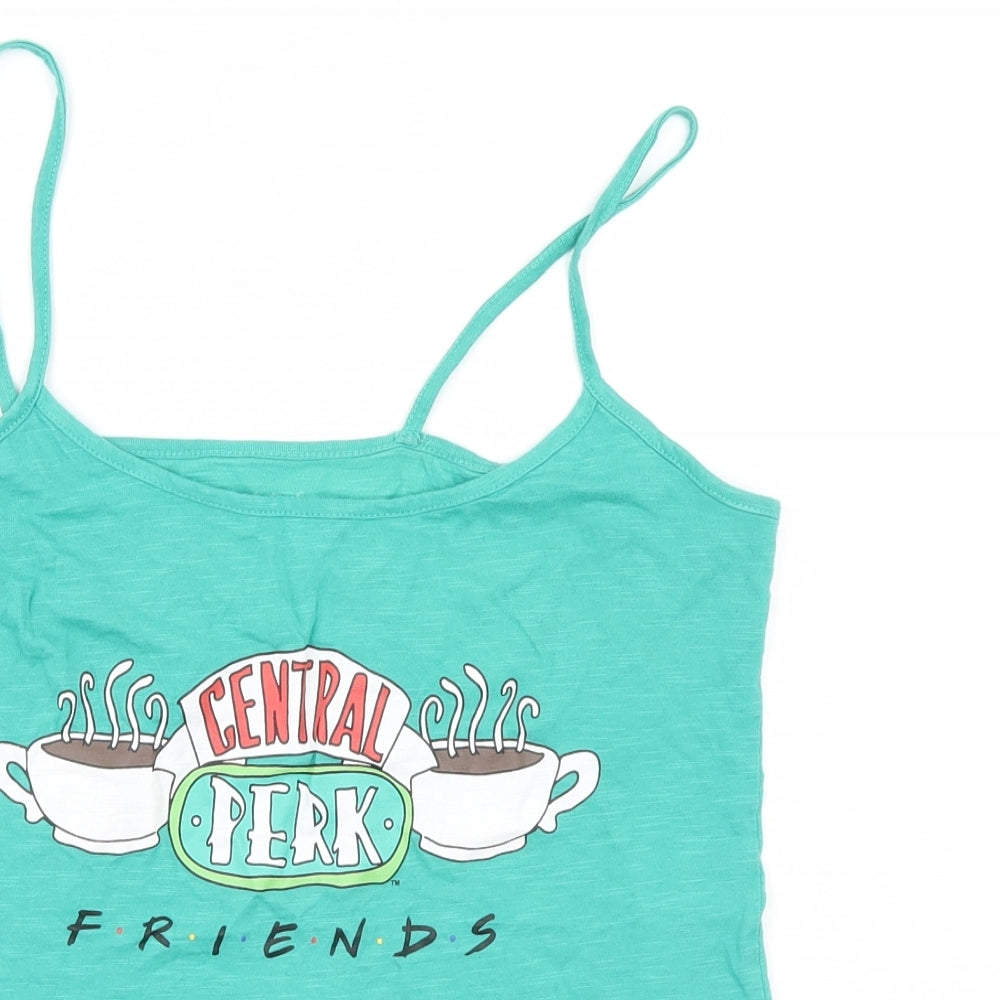 Love to lounge Womens Green   Basic Tank Size 12  - Friends, Central Perk