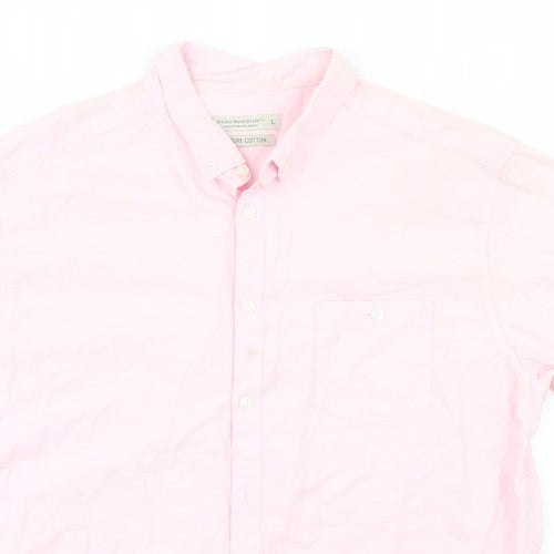 Cedar Wood State Womens Pink   Basic Button-Up Size L