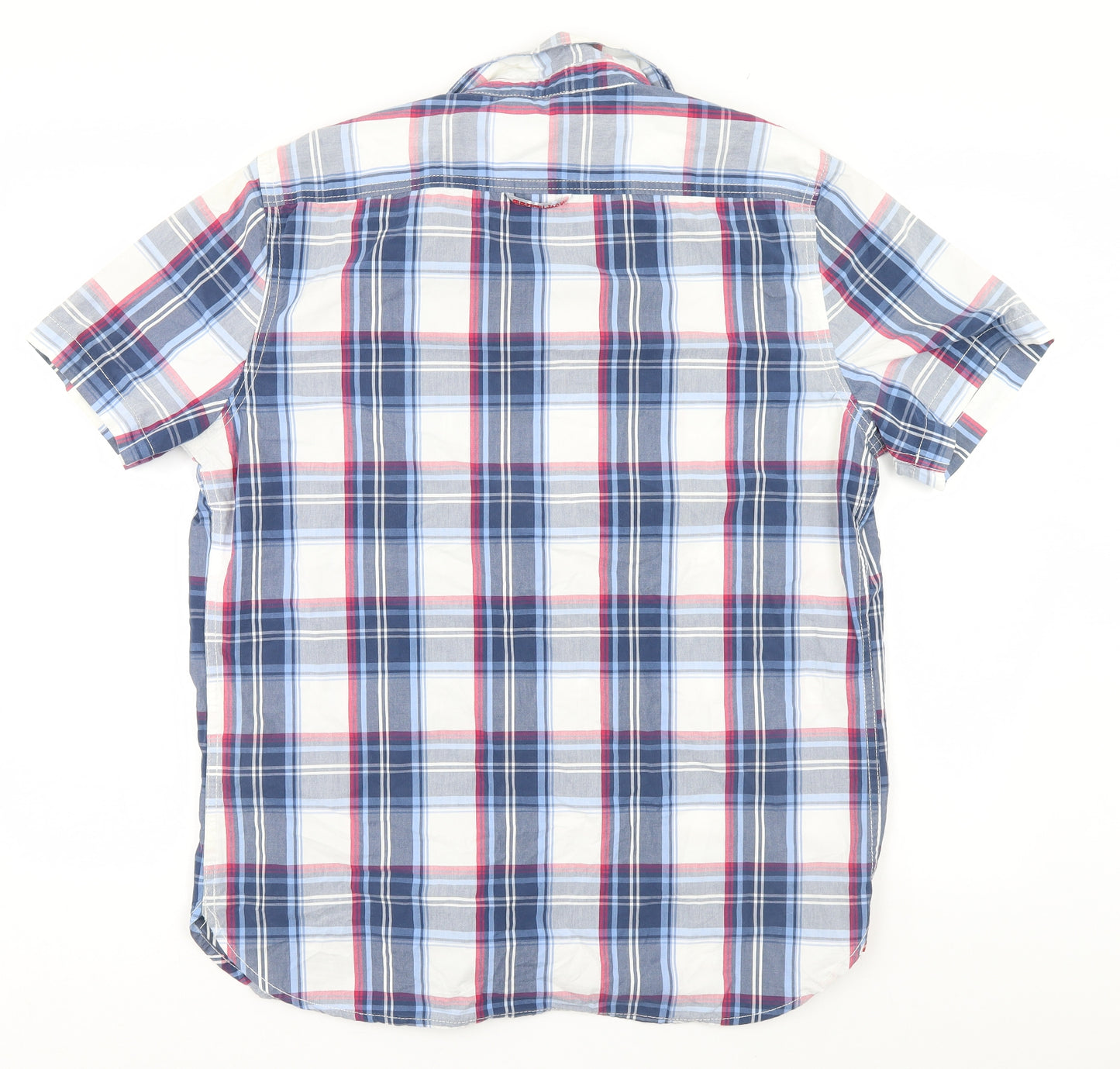 Superdry Mens Blue Plaid   Button-Up Size XL