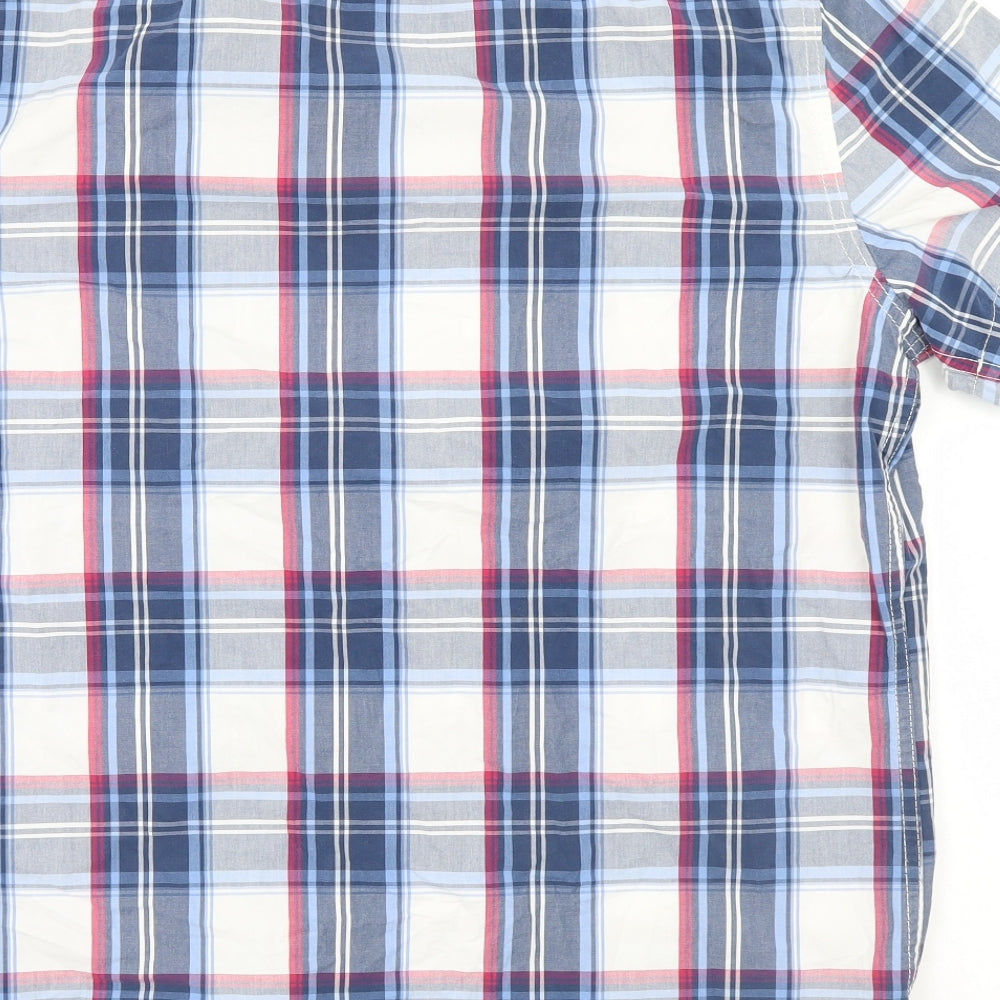 Superdry Mens Blue Plaid   Button-Up Size XL