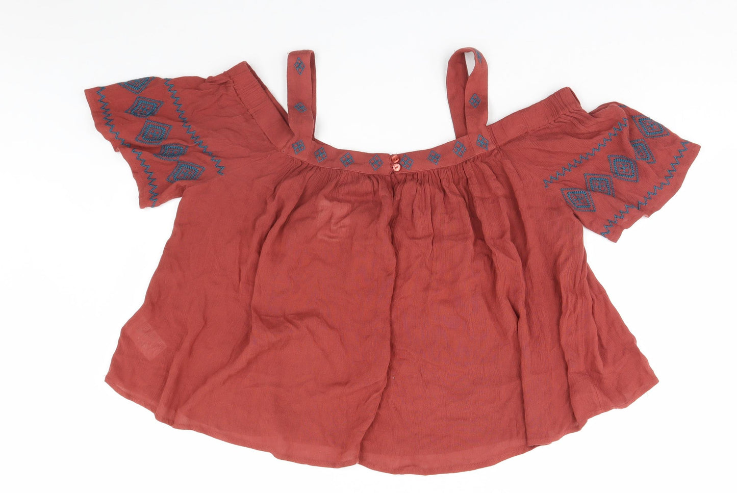 Preworn Womens Brown   Basic Blouse Size L