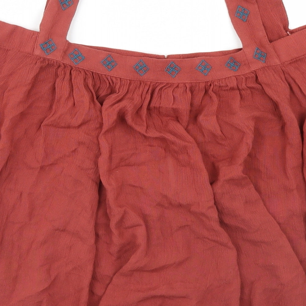 Preworn Womens Brown   Basic Blouse Size L