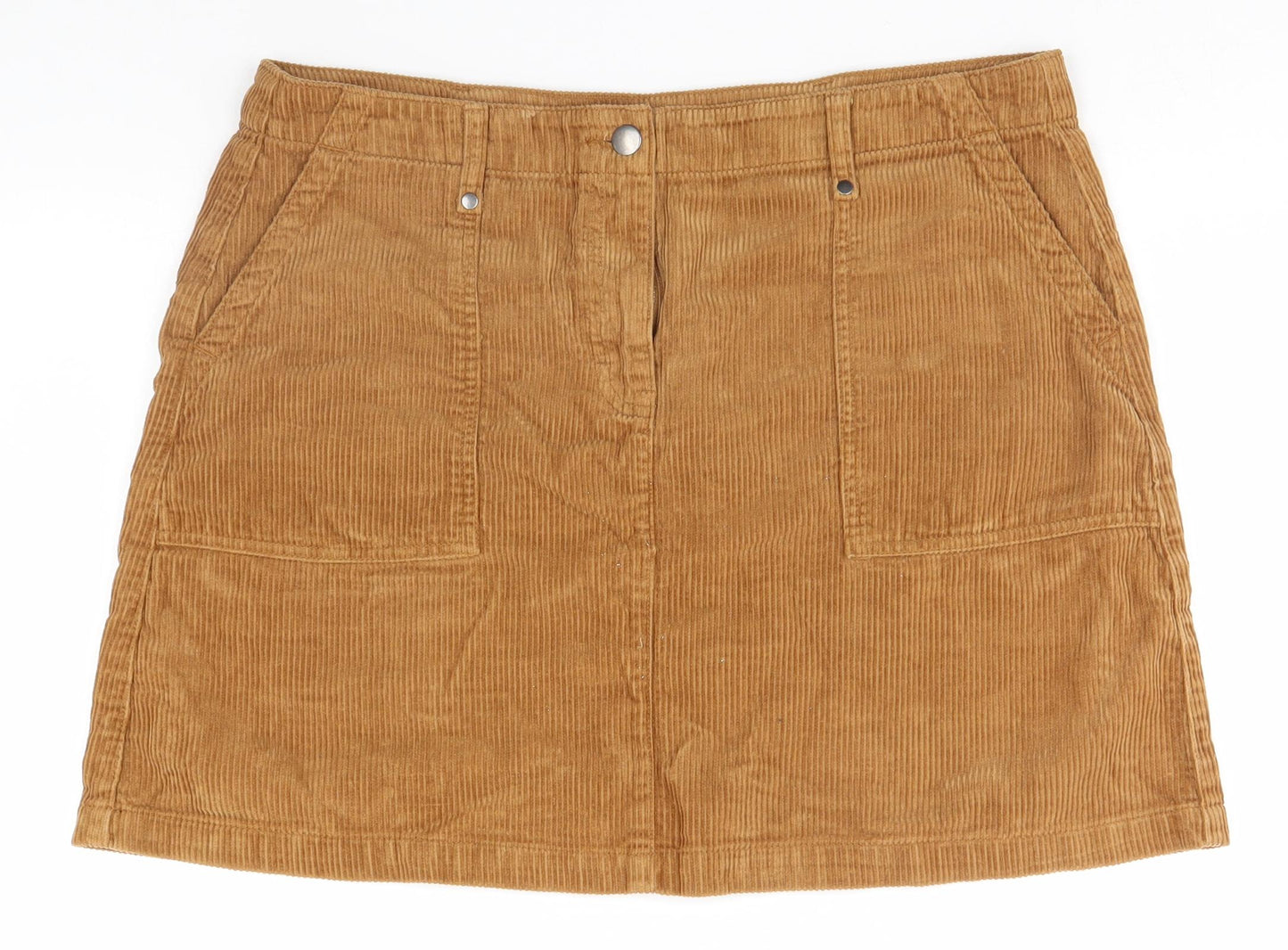 TU Womens Brown Striped  Skort Skirt Size 16