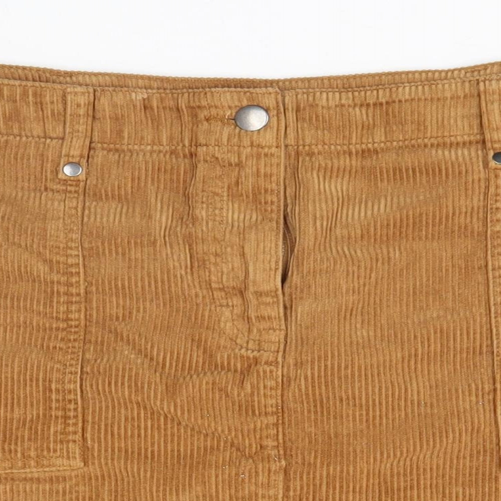 TU Womens Brown Striped  Skort Skirt Size 16