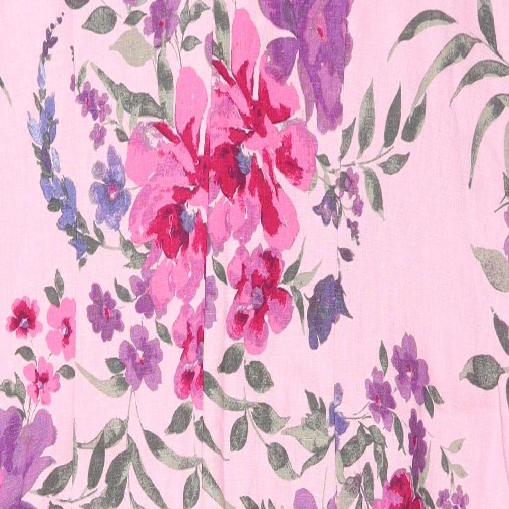 George Womens Pink Floral  A-Line  Size 18
