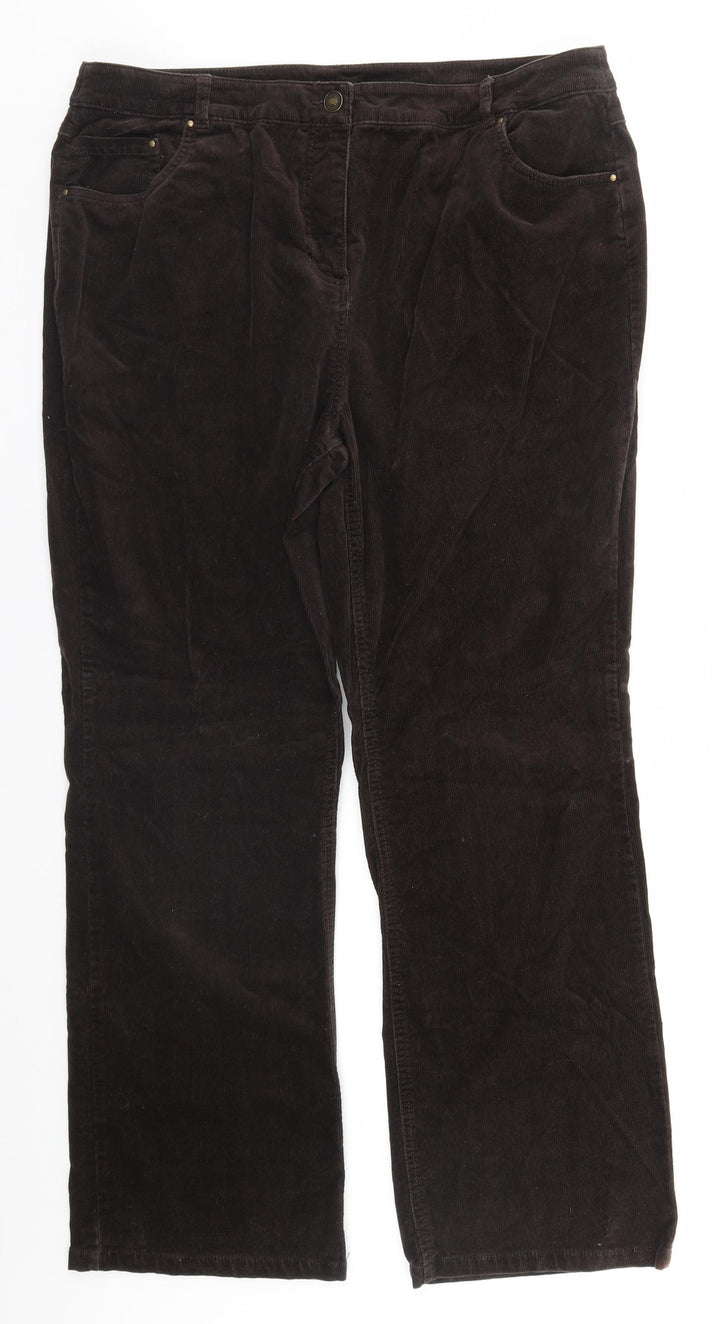 EWM Womens Brown   Trousers  Size 18 L28 in