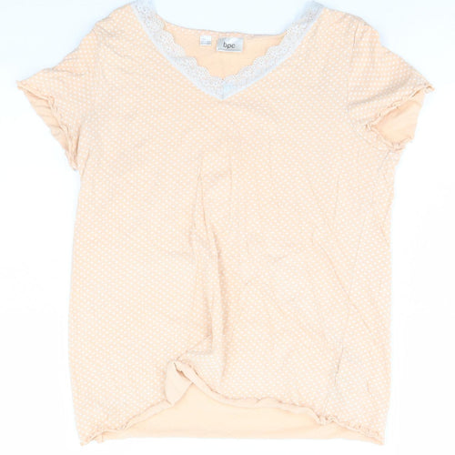 BDC Womens Beige Polka Dot  Top Pyjama Top Size S
