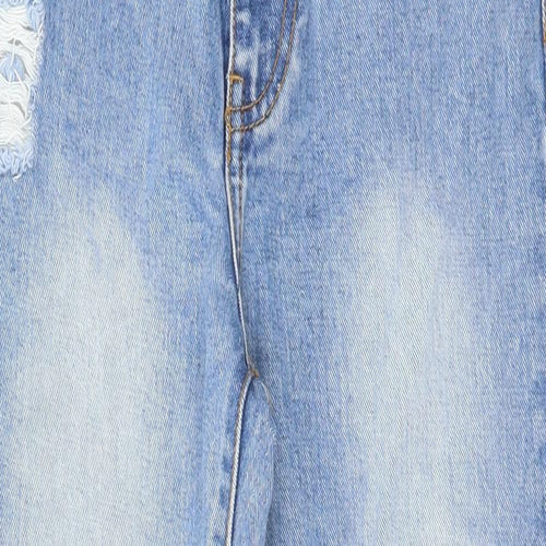 MOMOKROM Womens Blue   Straight Jeans Size 8 L24 in