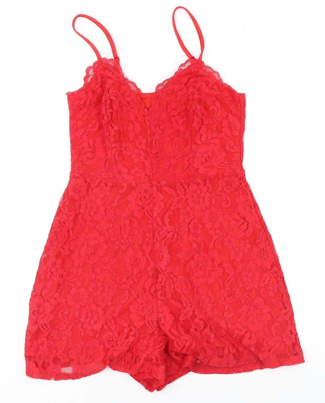 New Look Womens Red Floral  A-Line  Size 10