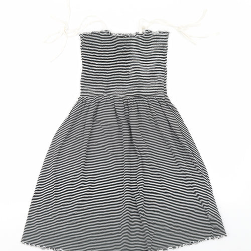 New Look Womens Black Striped  A-Line  Size 10