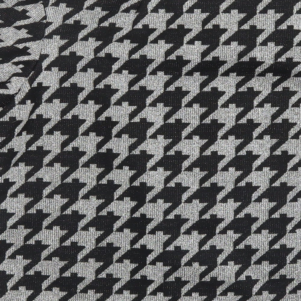 Dereta Womens Silver Houndstooth  Cardigan Jumper Size 12