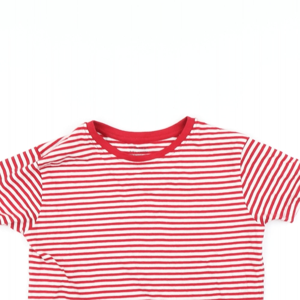 Primark Boys Red Striped  Basic T-Shirt Size 8-9 Years
