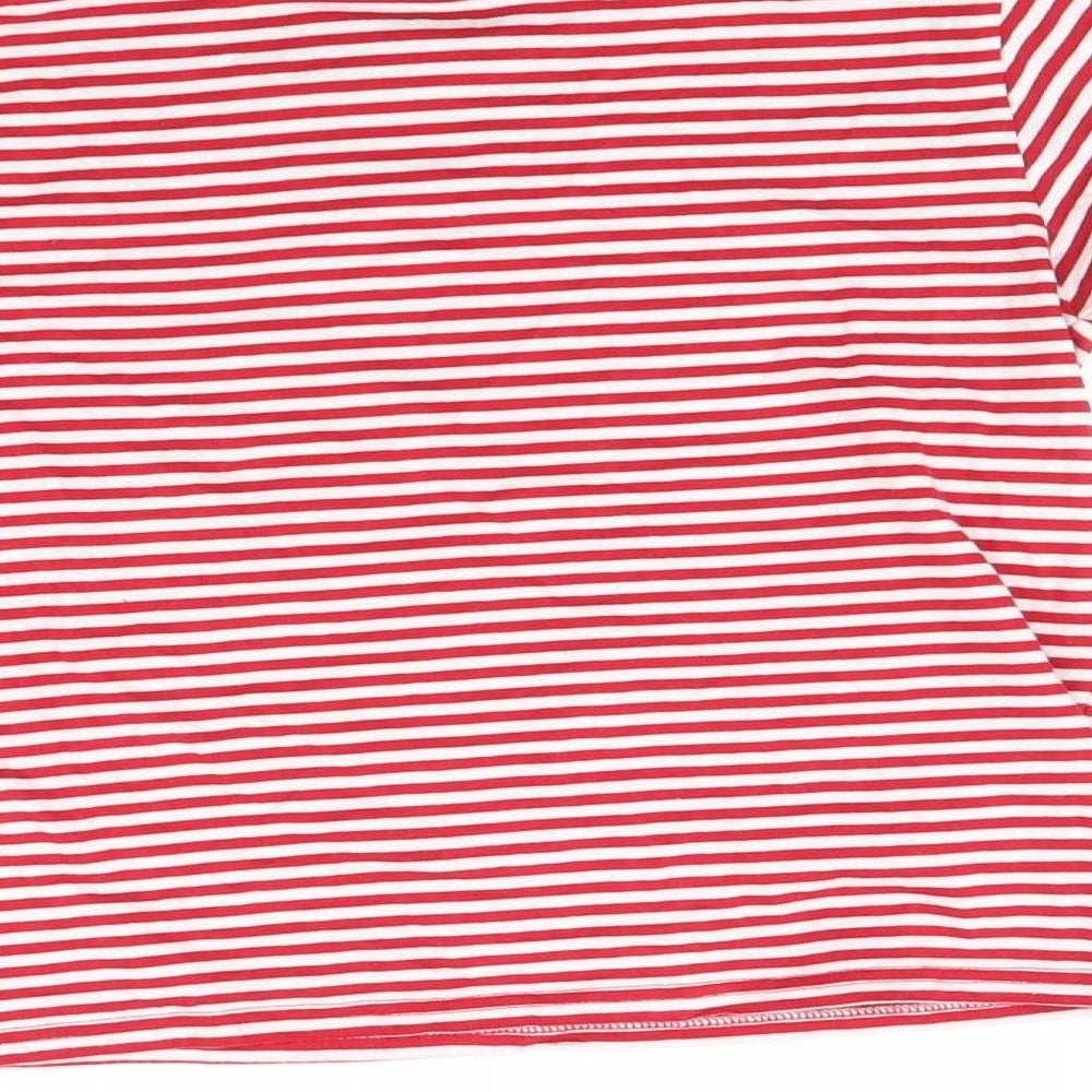 Primark Boys Red Striped  Basic T-Shirt Size 8-9 Years
