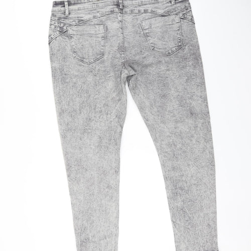 Denim &Co Womens Grey   Skinny Jeans Size 18 L28 in