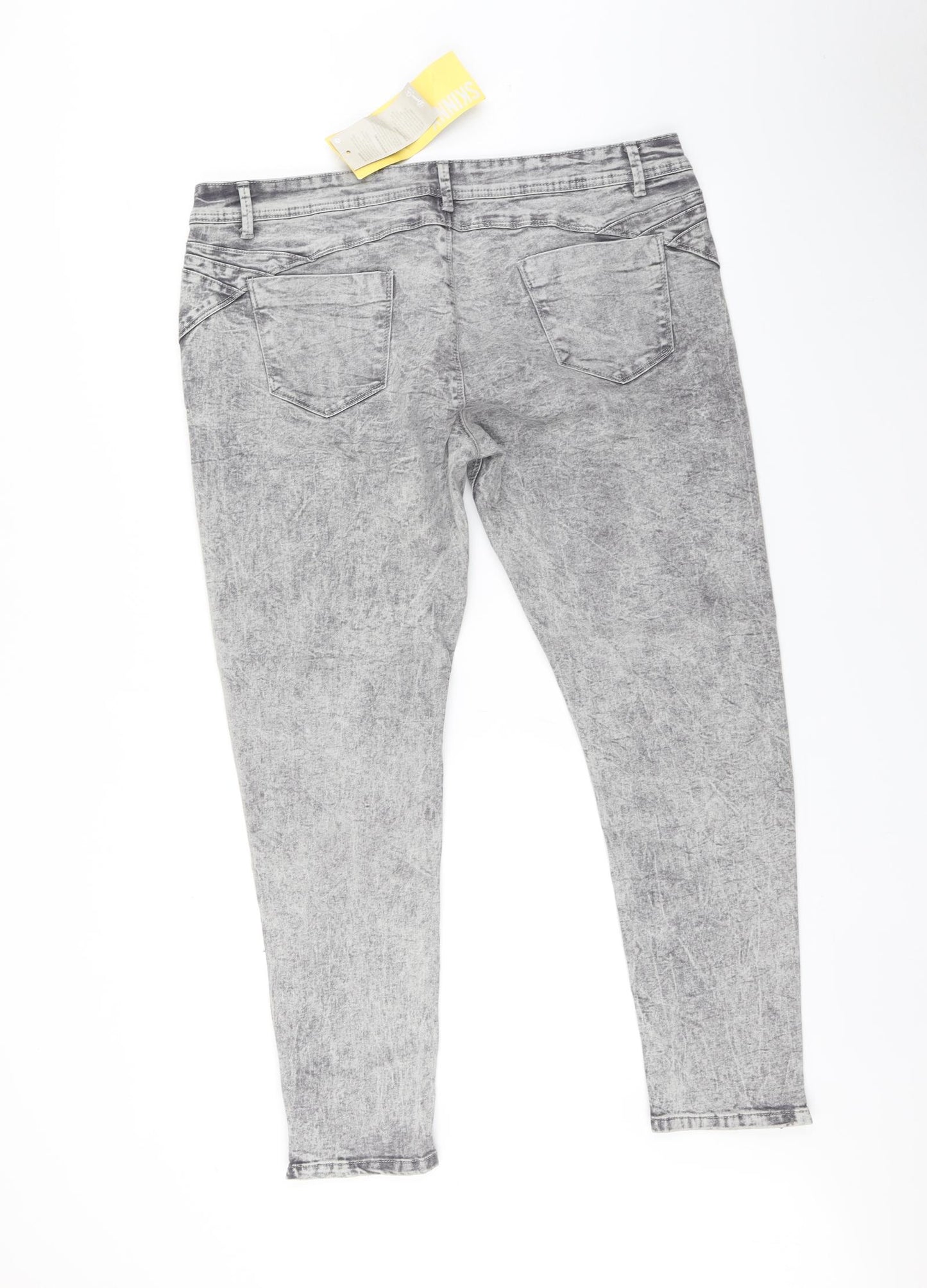 Denim &Co Womens Grey   Skinny Jeans Size 18 L28 in