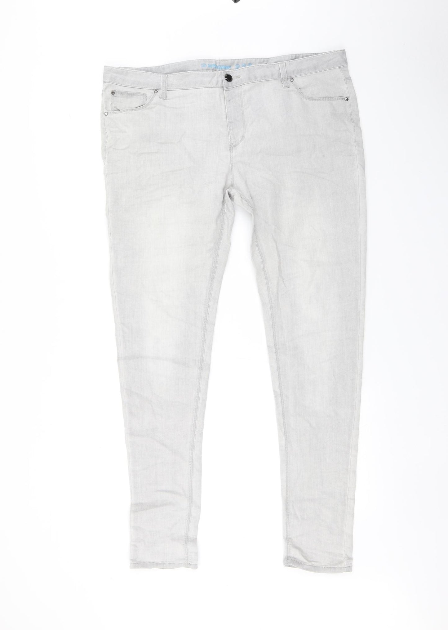 Primark Womens Grey   Mom Jeans Size 20 L31 in