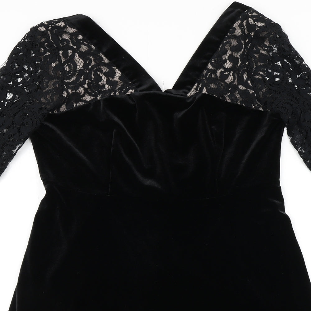 Marks and Spencer Womens Black   A-Line  Size 14