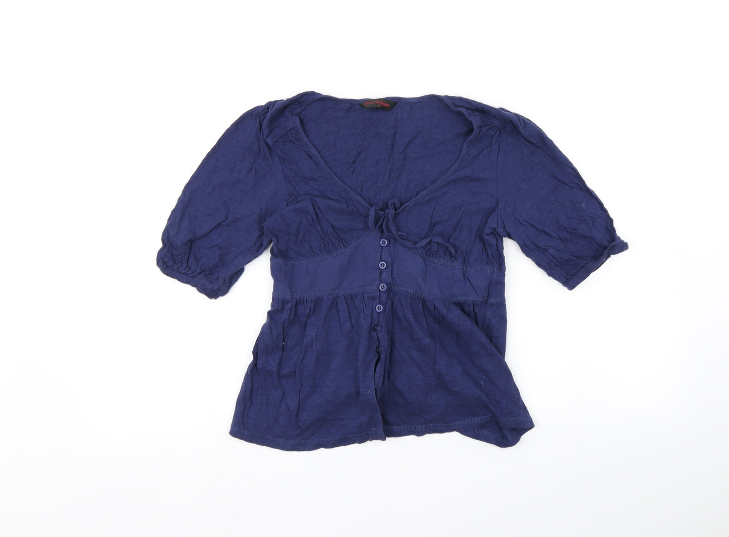 Miss Selfridge Womens Blue   Basic T-Shirt Size 10