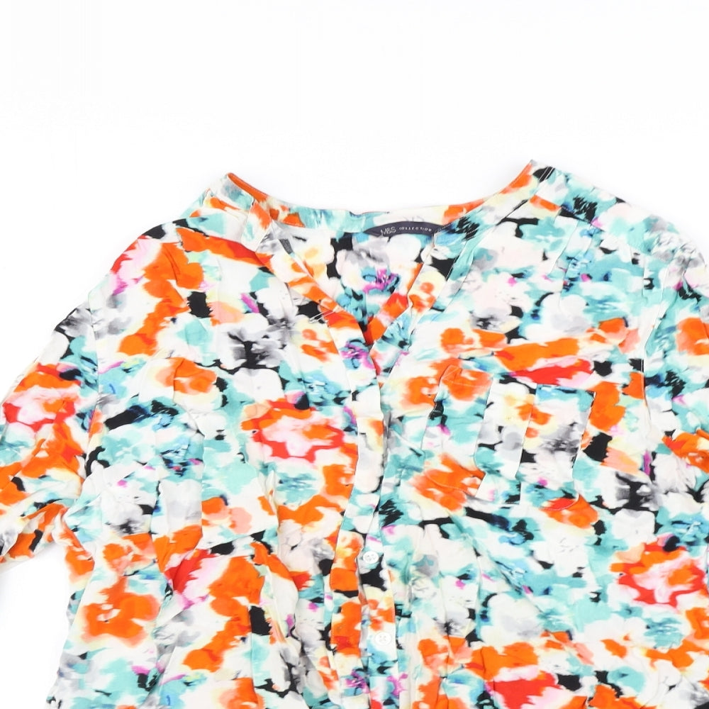 Marks and Spencer Womens Multicoloured Floral  Basic Blouse Size 16