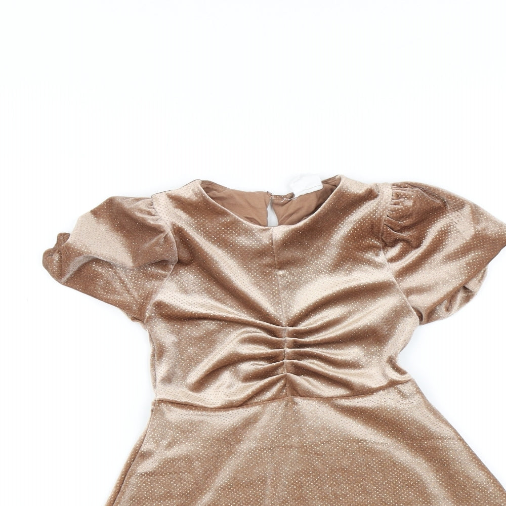 Zara Girls Brown   Fit & Flare  Size 7 Years