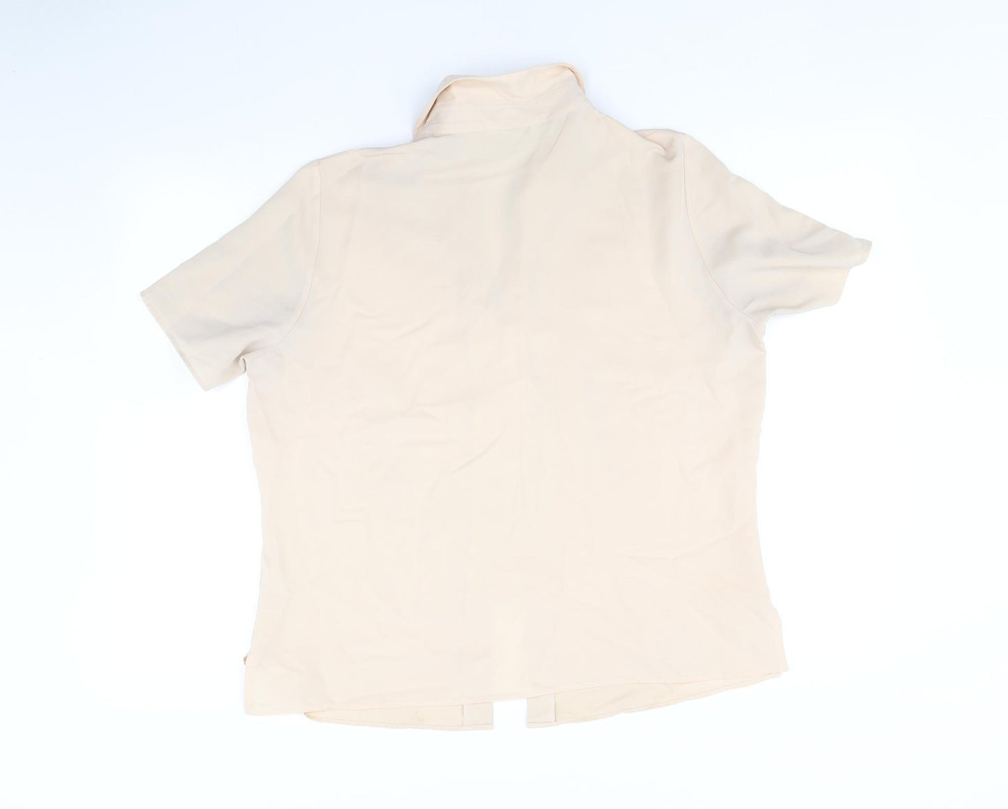 Marks and Spencer Womens Beige   Basic Button-Up Size 16