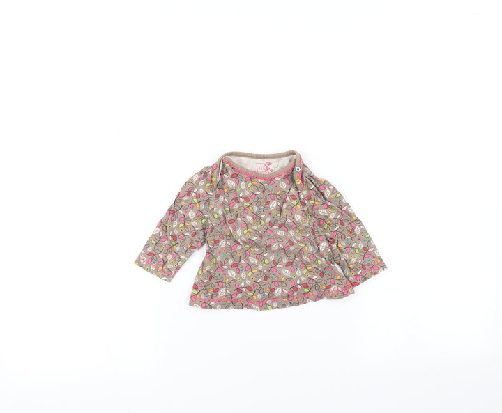 NEXT Baby Multicoloured   Basic T-Shirt Size 3-6 Months  - Leaf print
