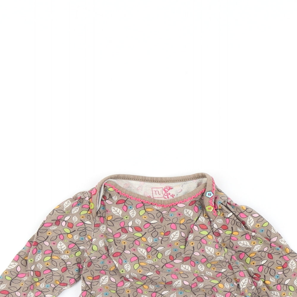 NEXT Baby Multicoloured   Basic T-Shirt Size 3-6 Months  - Leaf print