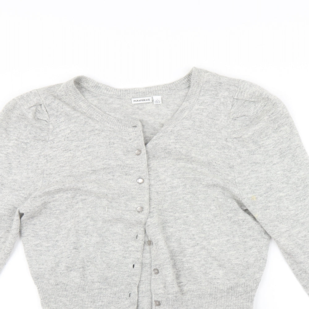 Paraphrase Womens Grey   Cardigan Jumper Size L