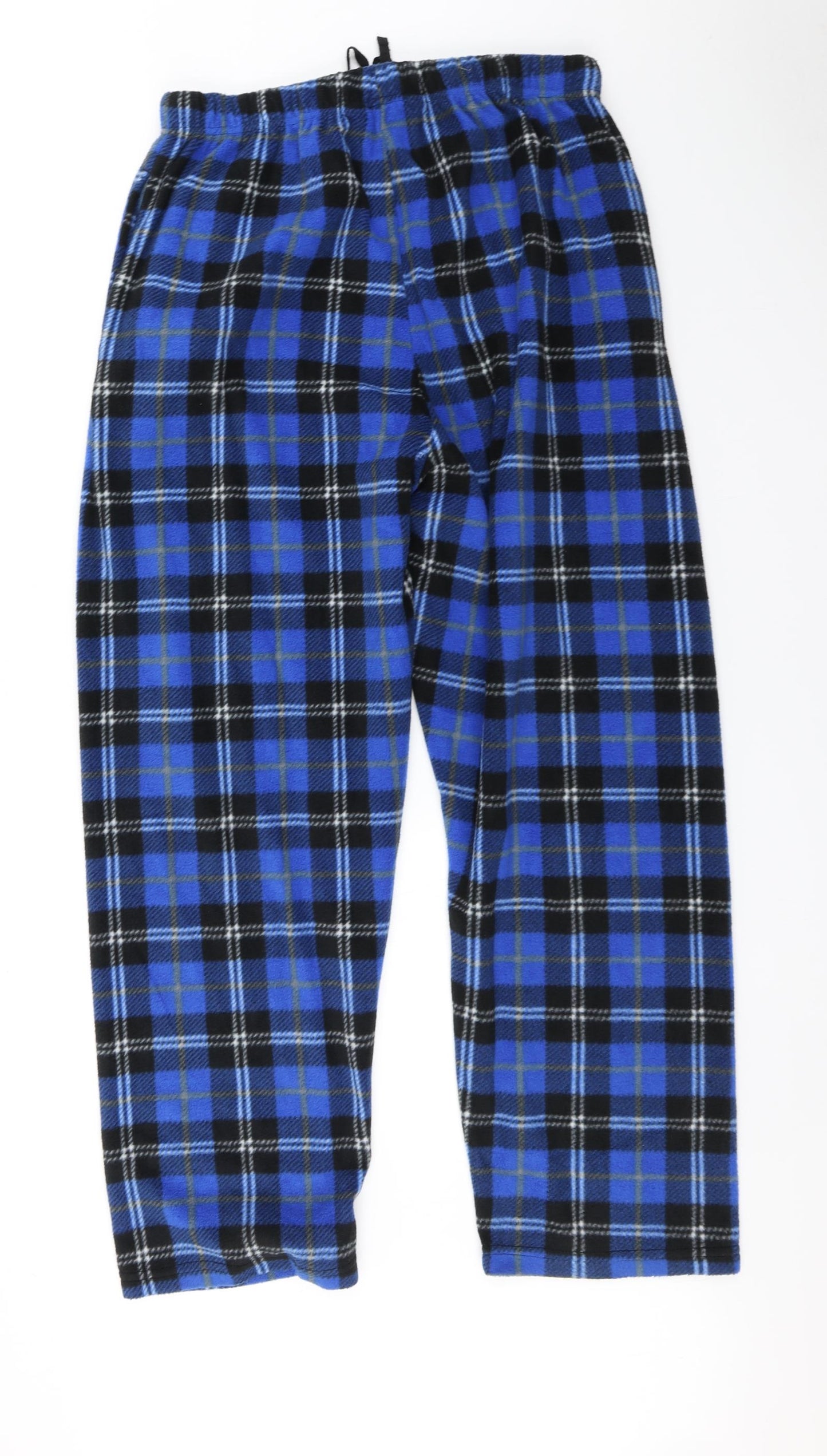 Harvey James Mens Blue Check   Pyjama Pants Size XL