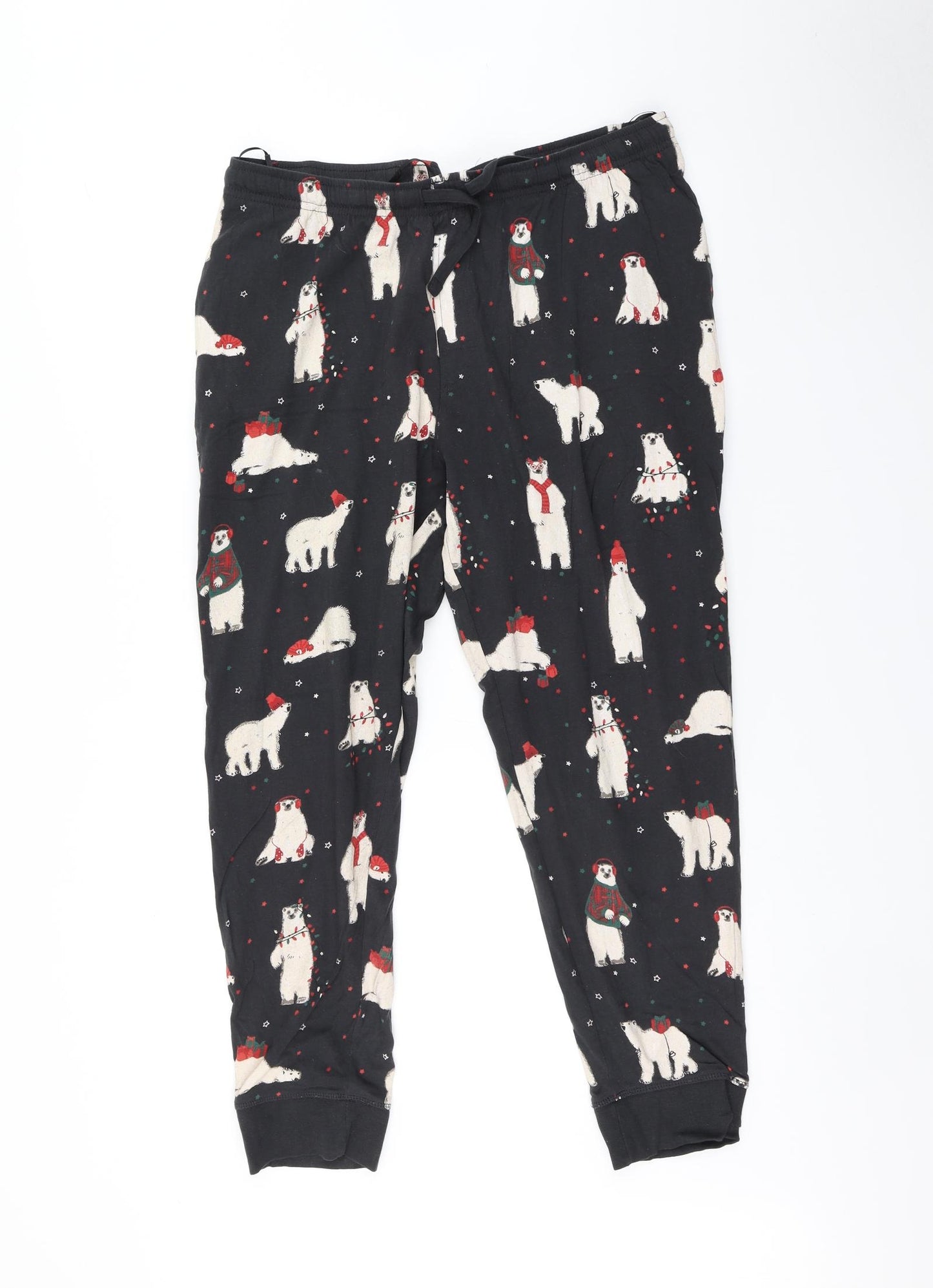 Marks and Spencer Womens Multicoloured    Pyjama Pants Size XL  - Polar bear christmas