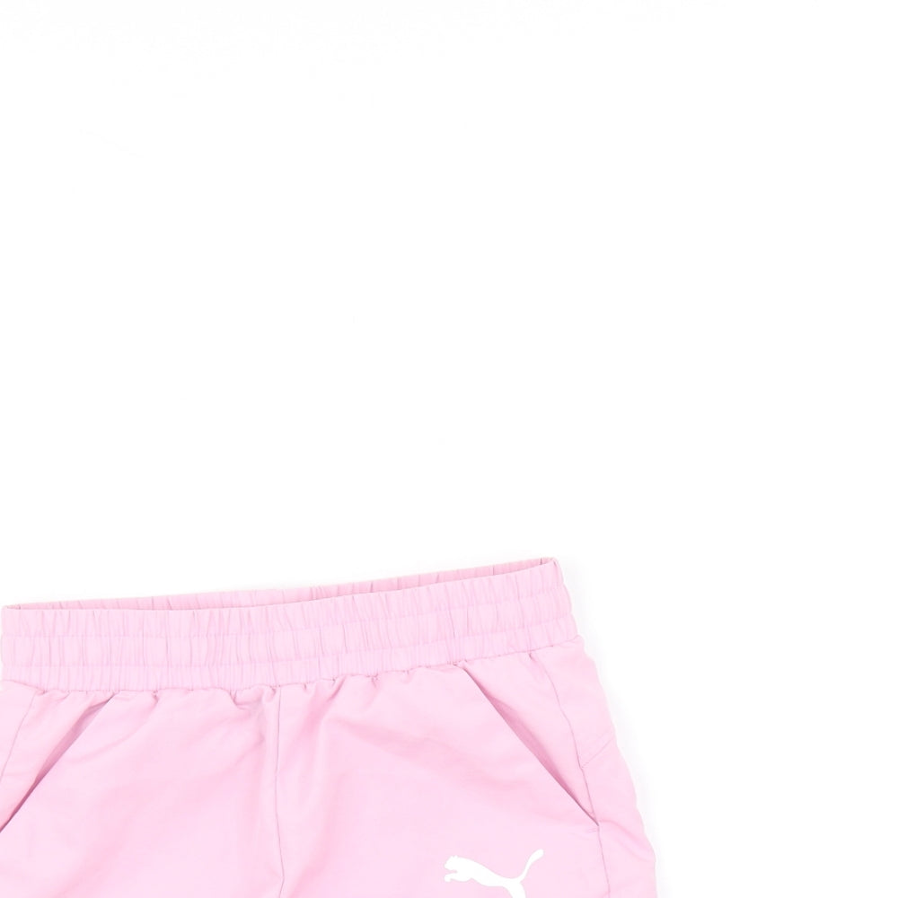 PUMA Girls Pink   Sweat Shorts Size 7-8 Years