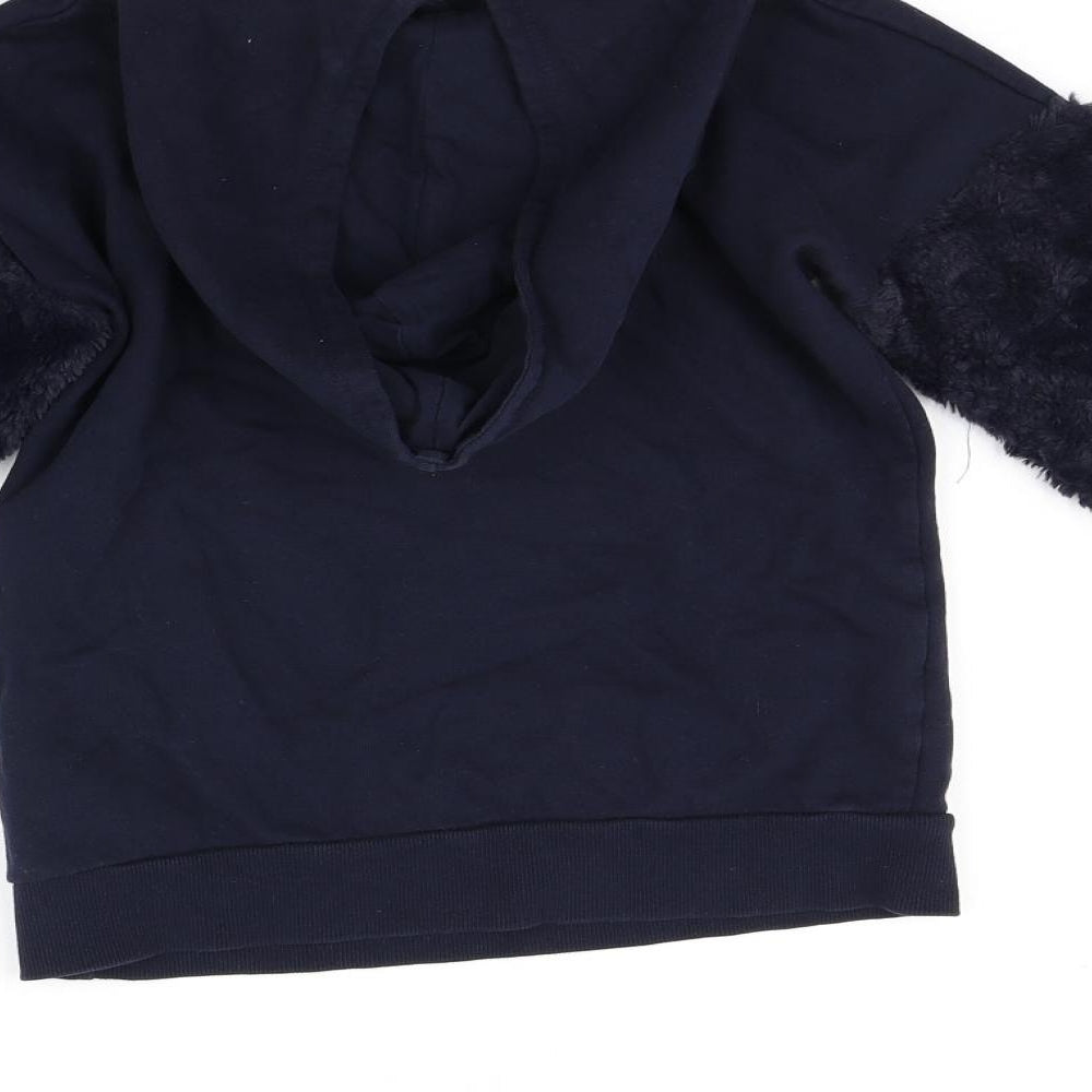 Bluezoo Girls Blue   Pullover Hoodie Size 7-8 Years  - Unicorn