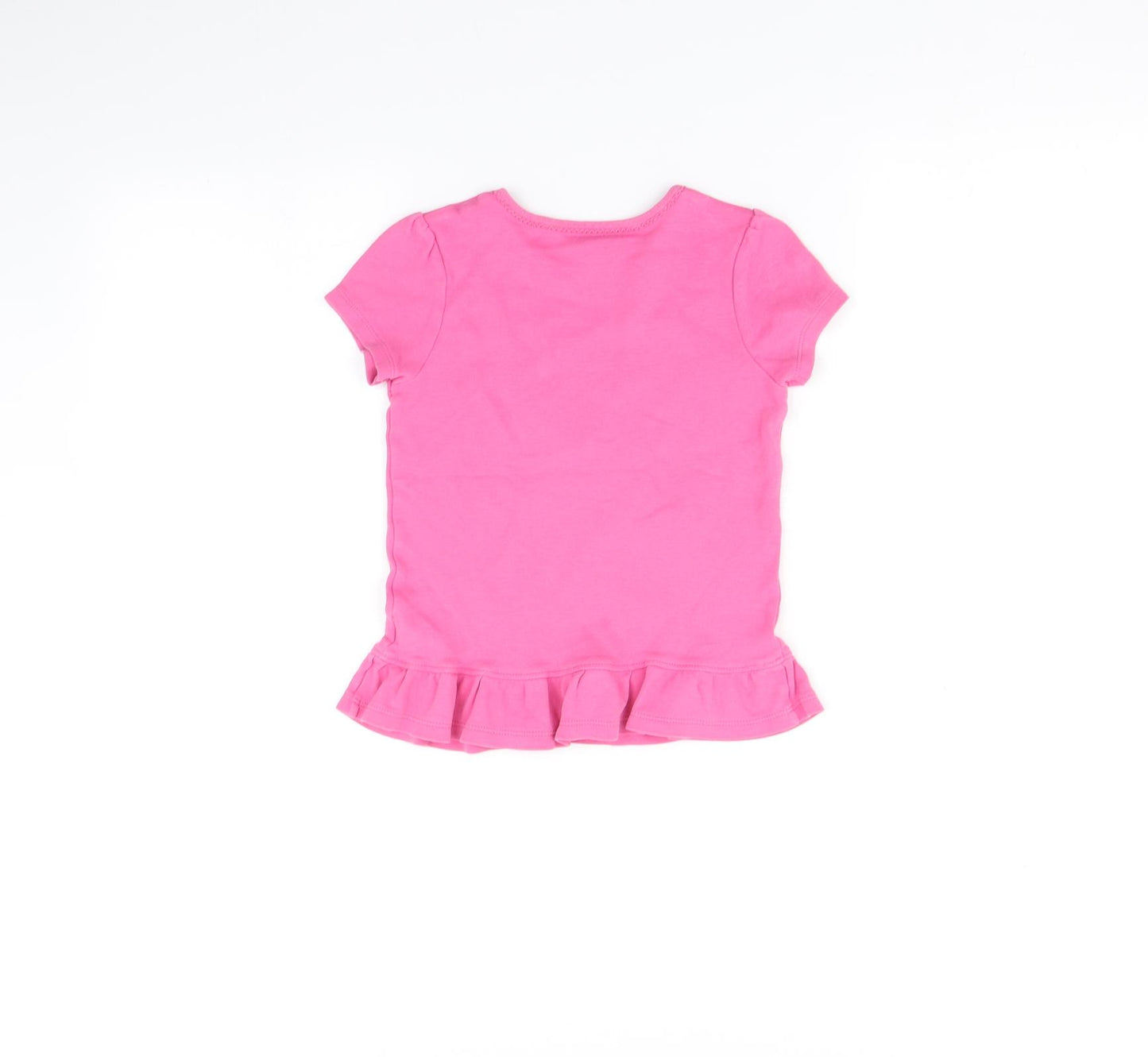 George Girls Pink   Basic T-Shirt Size 4-5 Years  - Bunny