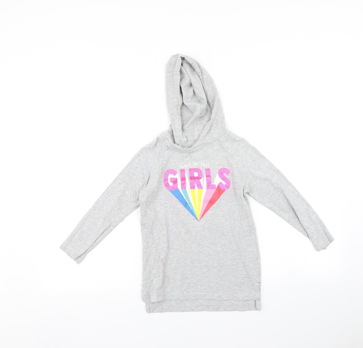 Matalan Girls Grey   Pullover Hoodie Size 6-7 Years