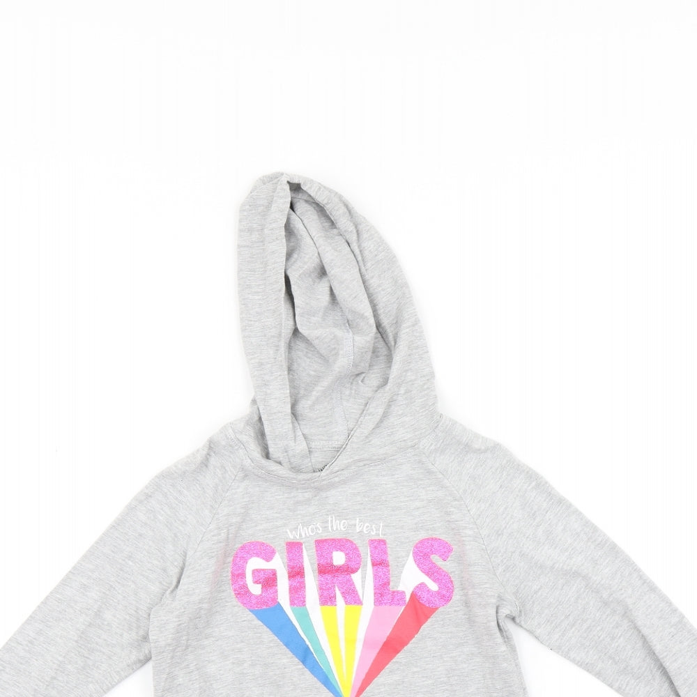 Matalan Girls Grey   Pullover Hoodie Size 6-7 Years