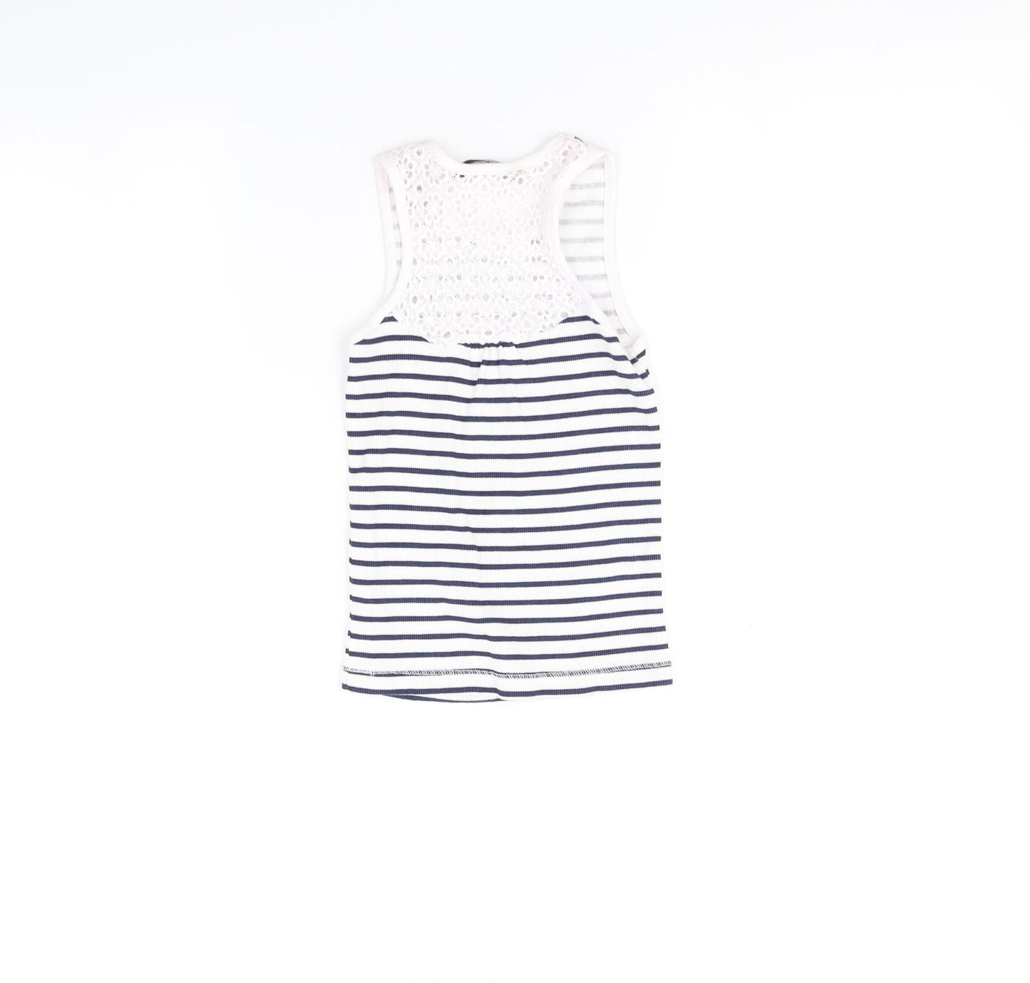 George Girls Blue Striped  Basic T-Shirt Size 6-7 Years