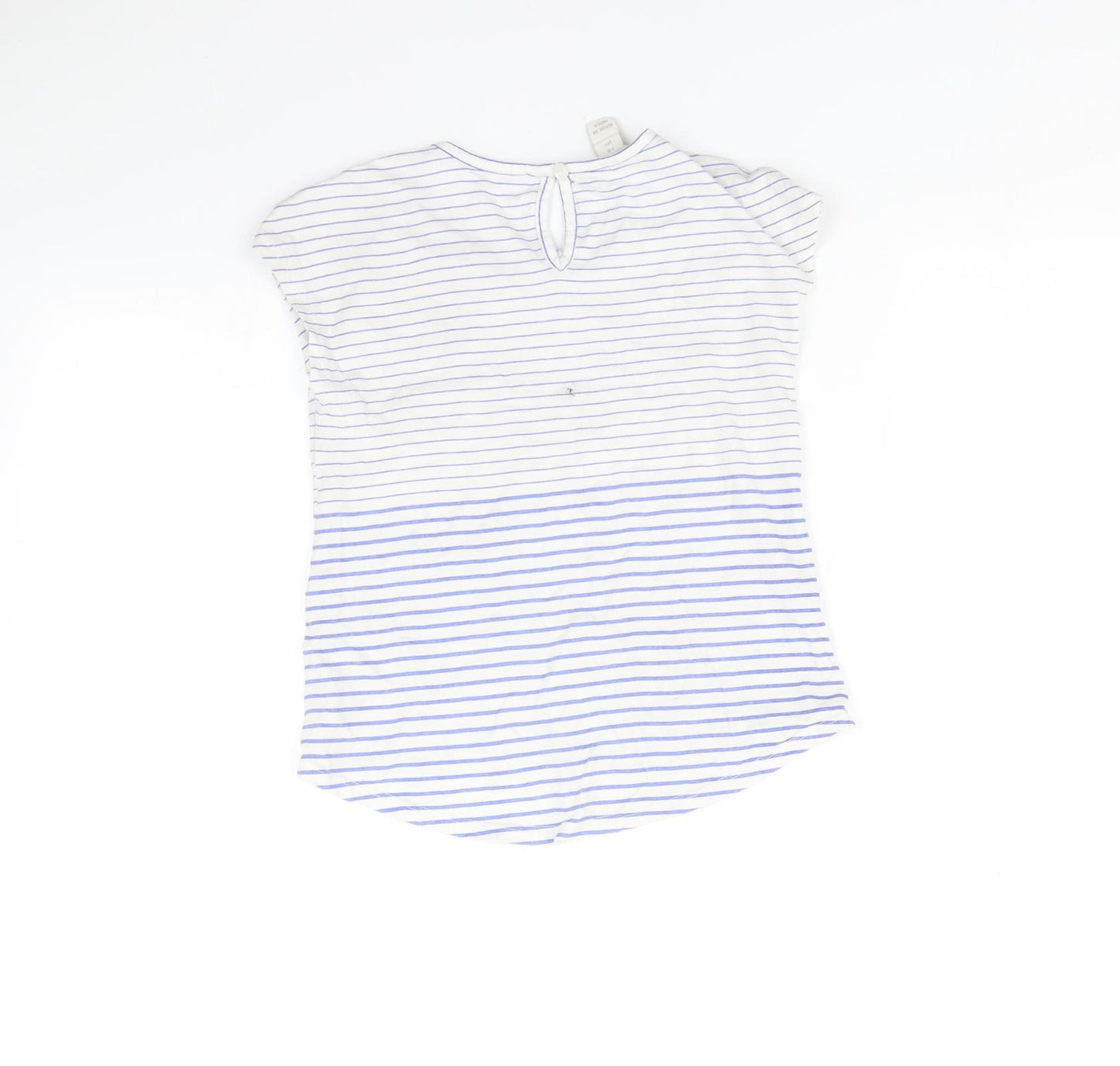 Monsoon Girls Blue Striped  Basic T-Shirt Size 7-8 Years