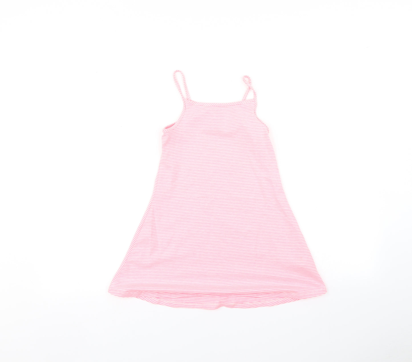 F&F Girls Pink Striped  A-Line  Size 6-7 Years