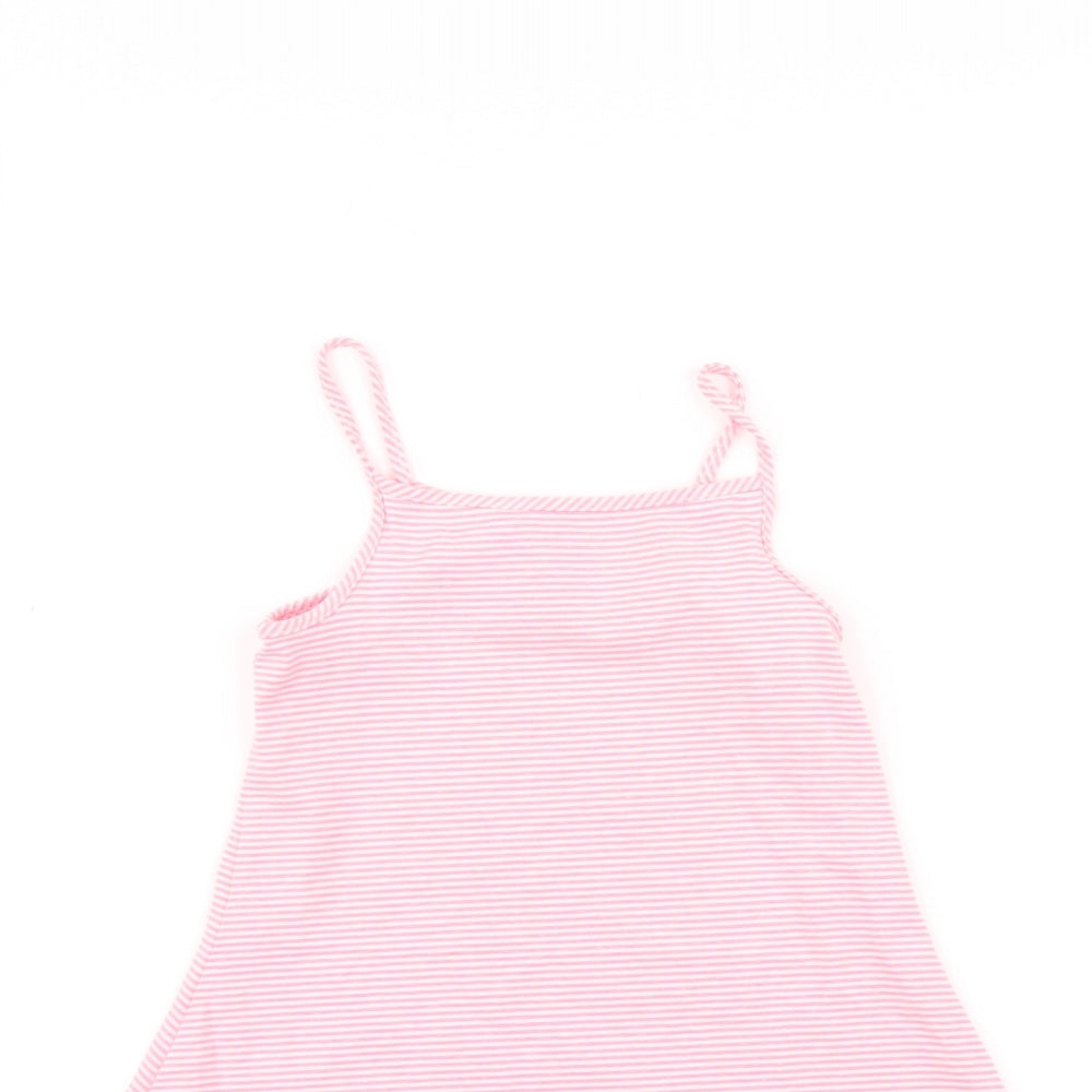 F&F Girls Pink Striped  A-Line  Size 6-7 Years