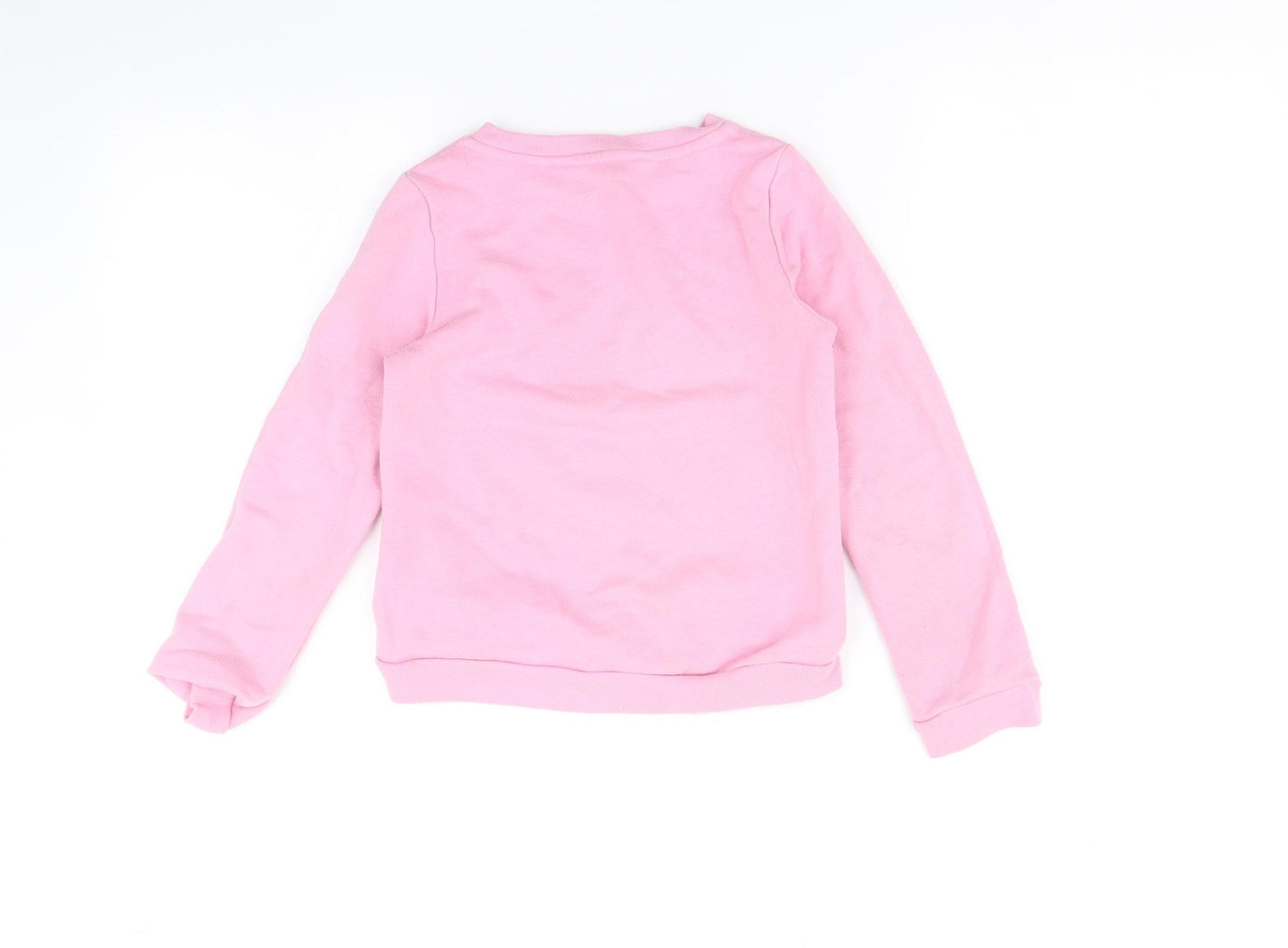 H&M Girls Pink   Pullover Jumper Size 7 Years