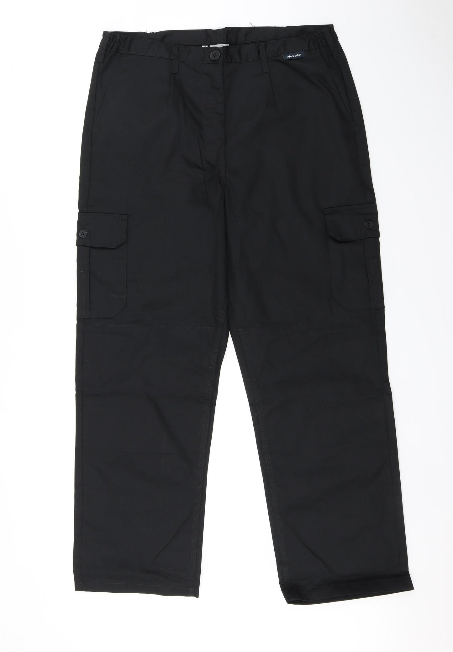 Black Knight Womens Black   Trousers  Size 14 L30 in