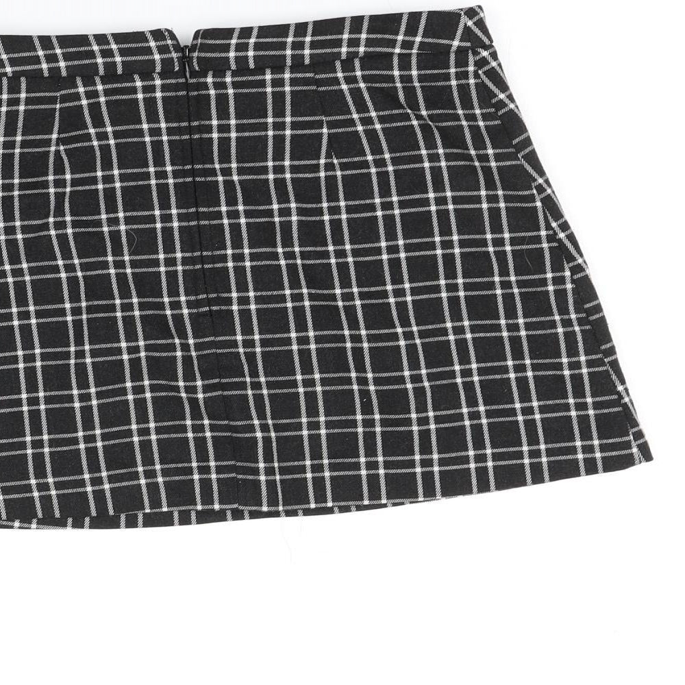 Cooperative Womens Grey Check  Mini Skirt Size S
