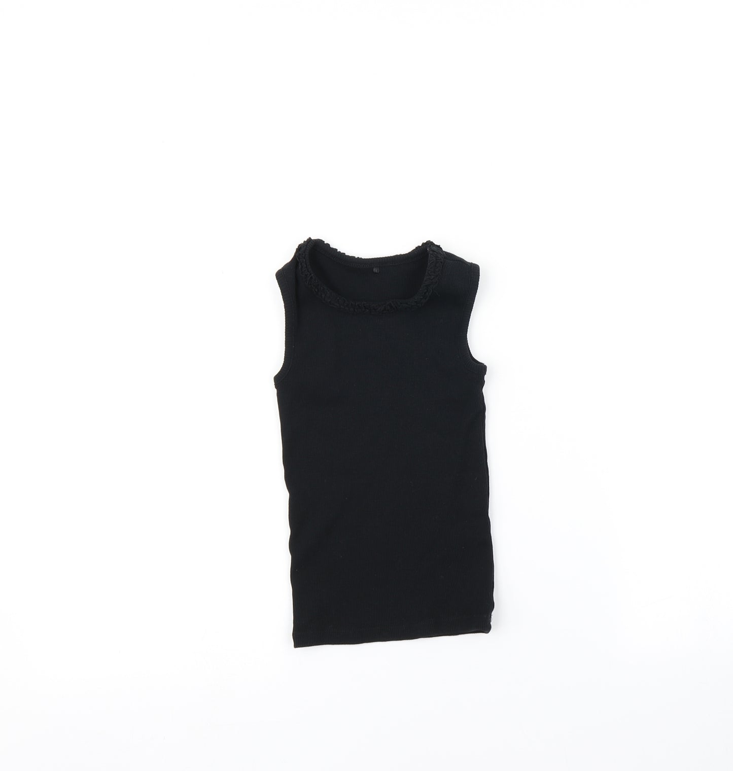 George Girls Black   Basic T-Shirt Size 4-5 Years