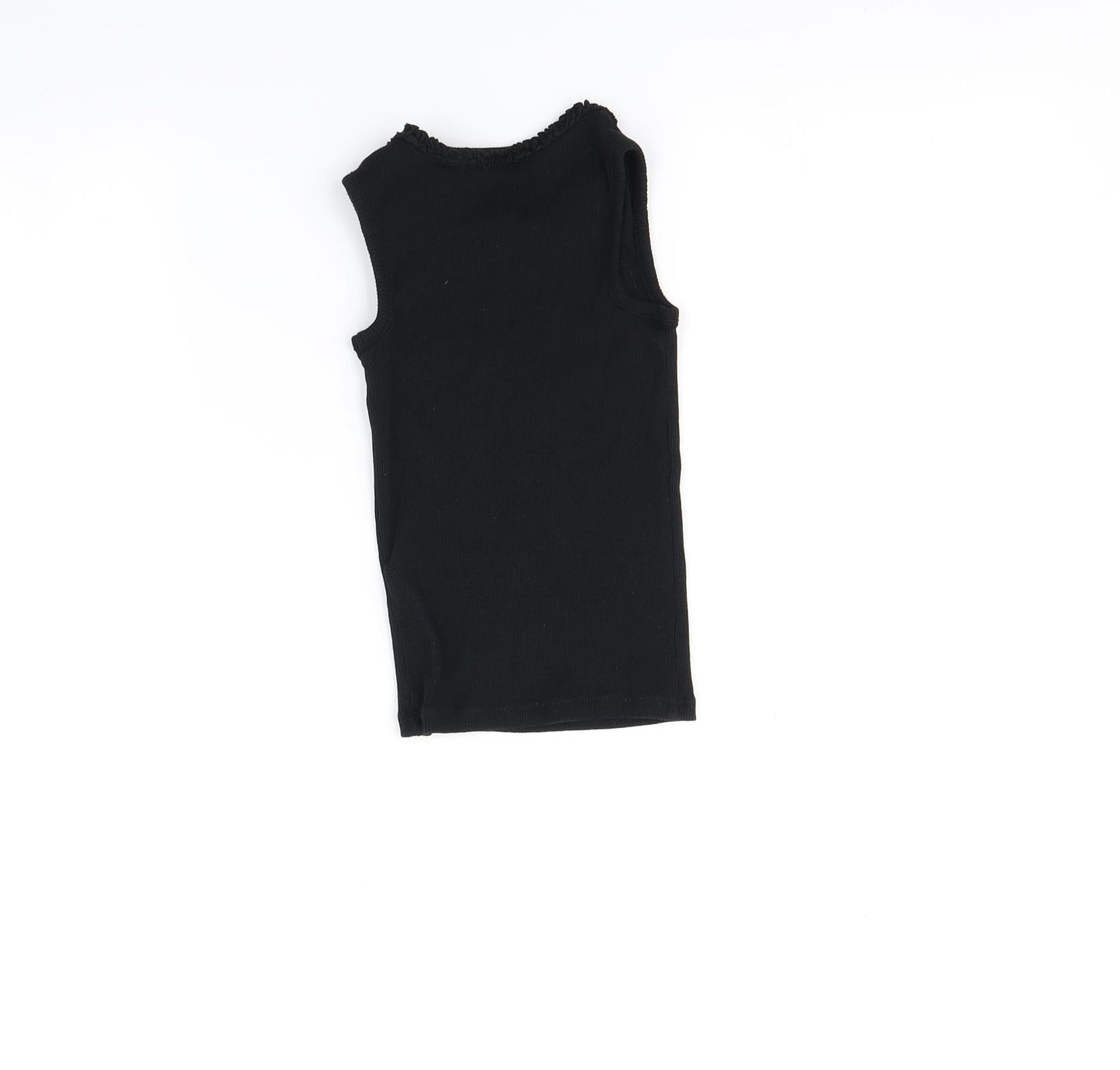 George Girls Black   Basic T-Shirt Size 4-5 Years