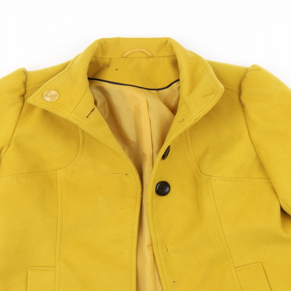 F&F Womens Yellow   Overcoat Coat Size 12