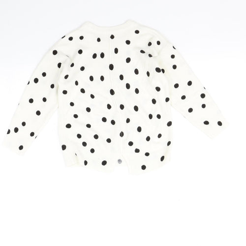 NEXT Girls White Polka Dot  Pullover Jumper Size 4 Years