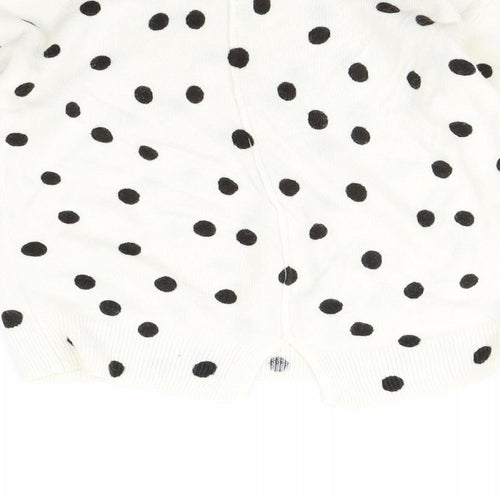 NEXT Girls White Polka Dot  Pullover Jumper Size 4 Years