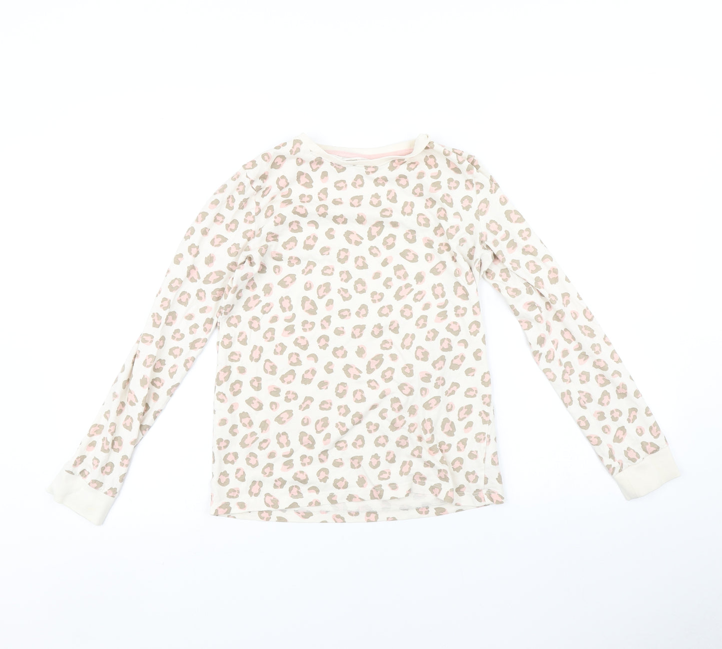 F&F Girls Pink Animal Print  Top Pyjama Top Size 13 Years
