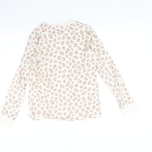 F&F Girls Pink Animal Print  Top Pyjama Top Size 13 Years