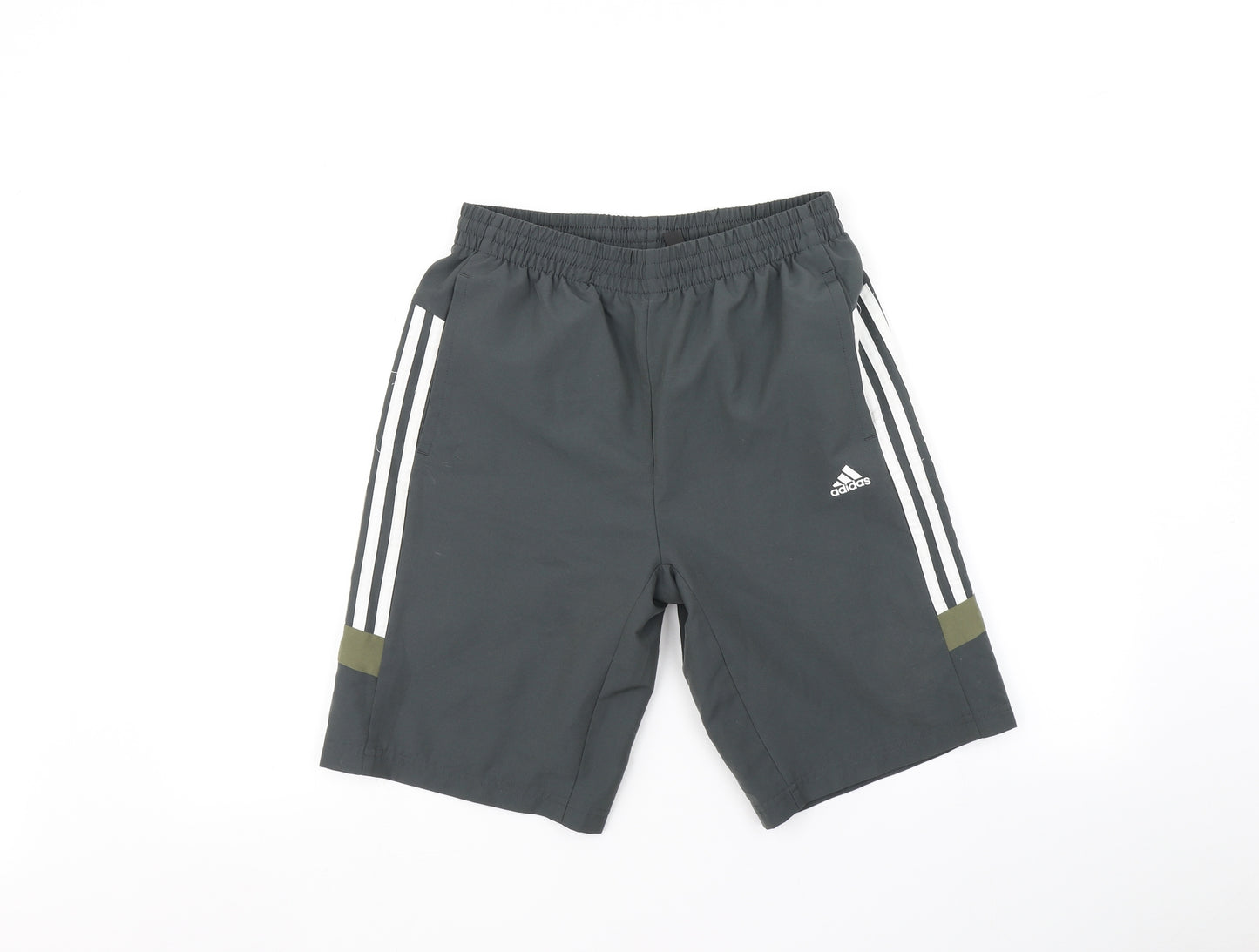 adidas Boys Green   Sweat Shorts Size 13-14 Years